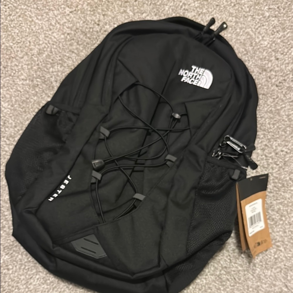 NWT The North Face Black Jester Backpack with Padded Design